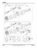 Head Group KitsGasket - Valve Diagram and Parts List for 121493-0110-E1  Briggs and Stratton Engine